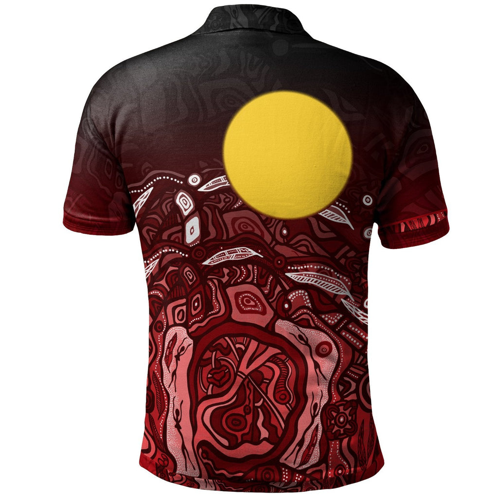 kids-custom-aboriginal-polo-shirt-red-landscape