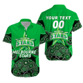(Custom Personalised) Melbourne Stars Aboriginal Art Cricket 2022 Hawaiian Shirt - LT12