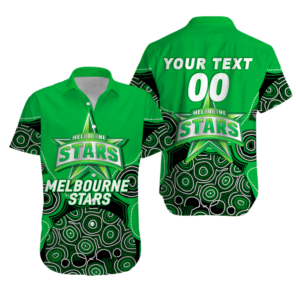 (Custom Personalised) Melbourne Stars Aboriginal Art Cricket 2022 Hawaiian Shirt - LT12