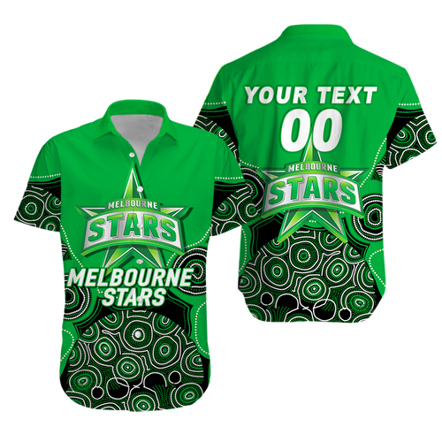 (Custom Personalised) Melbourne Stars Aboriginal Art Cricket 2022 Hawaiian Shirt - LT12