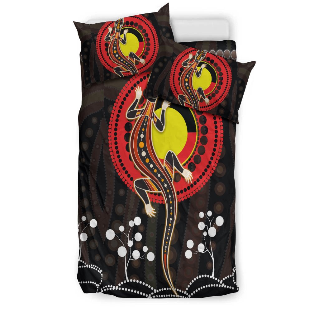 aboriginal-bedding-set-lizard-and-aboriginal-flag