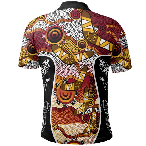 polo-shirt-aboriginal-dot-painting-lizard-shirt-unisex