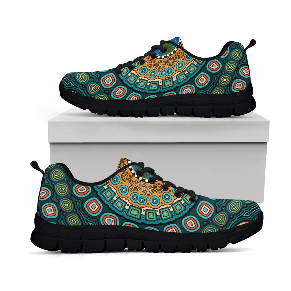 sneakers-aboriginal-green-dot-painting-with-earth