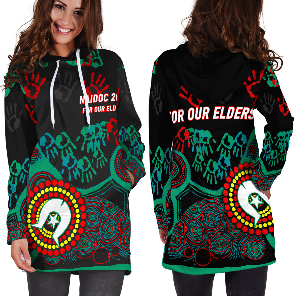 NAIDOC Week 2023 Aboriginal Art For Our Elders Hoodie Dress - LT12