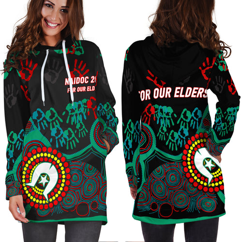 NAIDOC Week 2023 Aboriginal Art For Our Elders Hoodie Dress - LT12