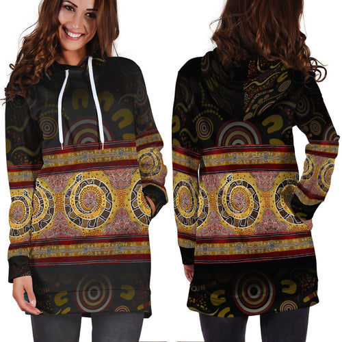 Hoodie Dress -  Snake Dot Panting Art - Vibe Hoodie