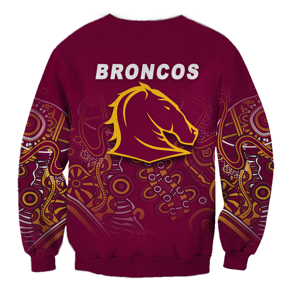 Brisbane Broncos Rugby Indigenous Sweatshirt - LT12