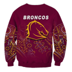 Brisbane Broncos Rugby Indigenous Sweatshirt - LT12