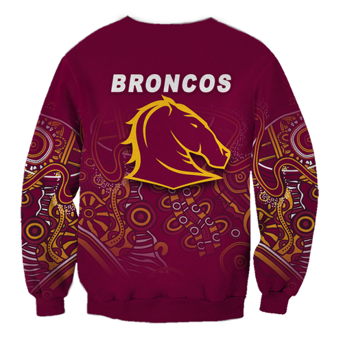 Brisbane Broncos Rugby Indigenous Sweatshirt - LT12