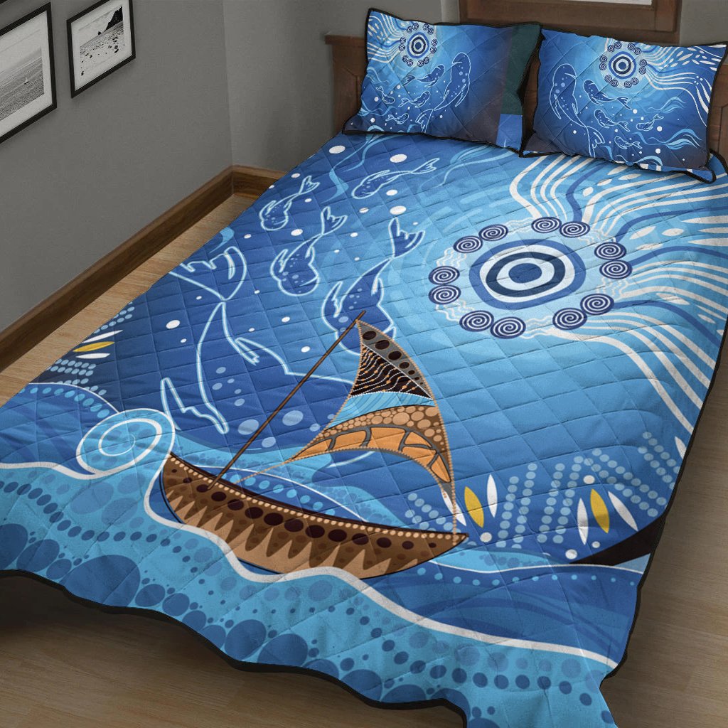 quilt-bed-set-aboriginal-view-sea-with-fish-and-boat