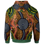 aboriginal-zip-up-hoodie-aboriginal-two-lizards-dot-painting-circle