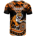 Tigers Rugby ANZAC Day Camouflage Indigenous Art T-Shirt - LT12