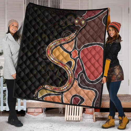 premium-quilts-aboriginal-snake-with-dot-painting