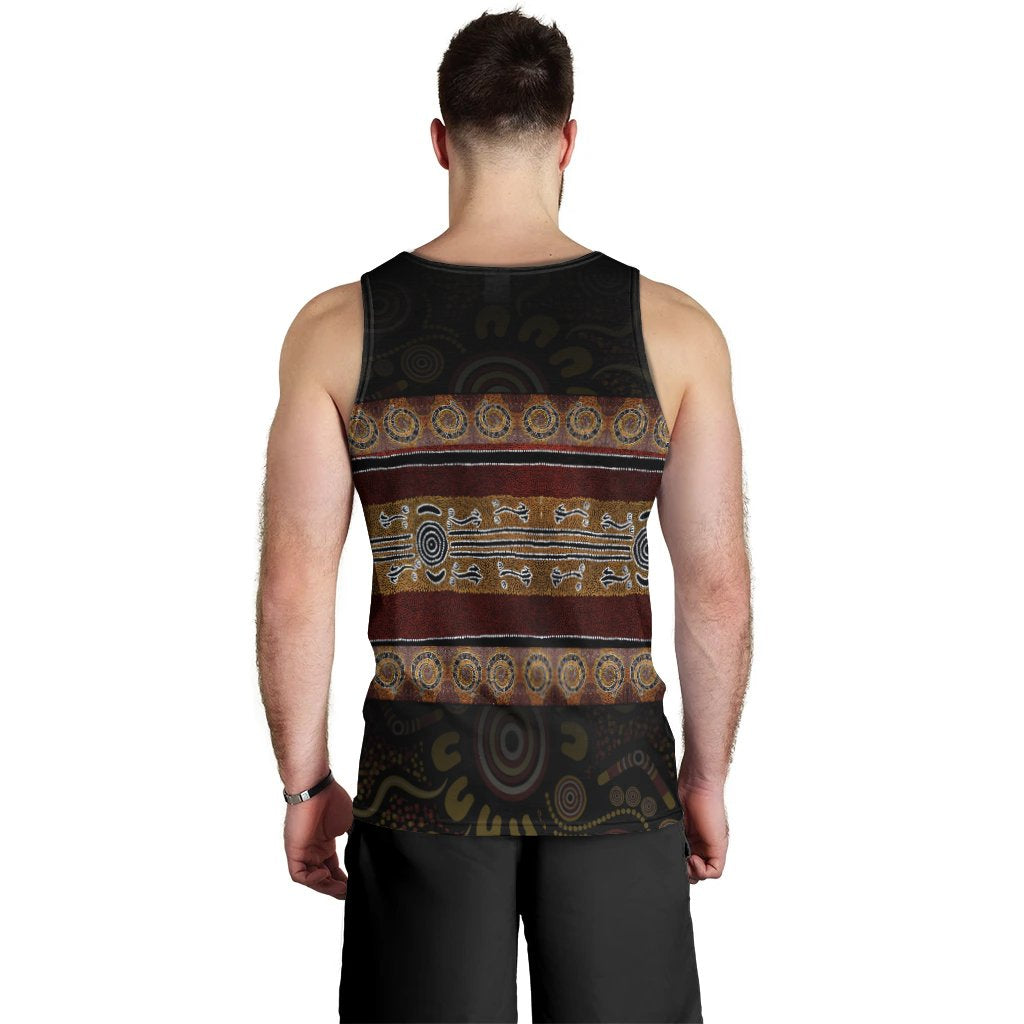 men-tank-aboriginal-dot-panting-art-horizontal-lines