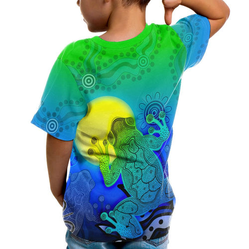 customaboriginal-t-shirts-kid-indigenous-frog-blue-1