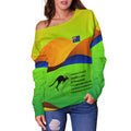 Off Shoulder Sweater - National Color of Australia - Vibe Hoodie