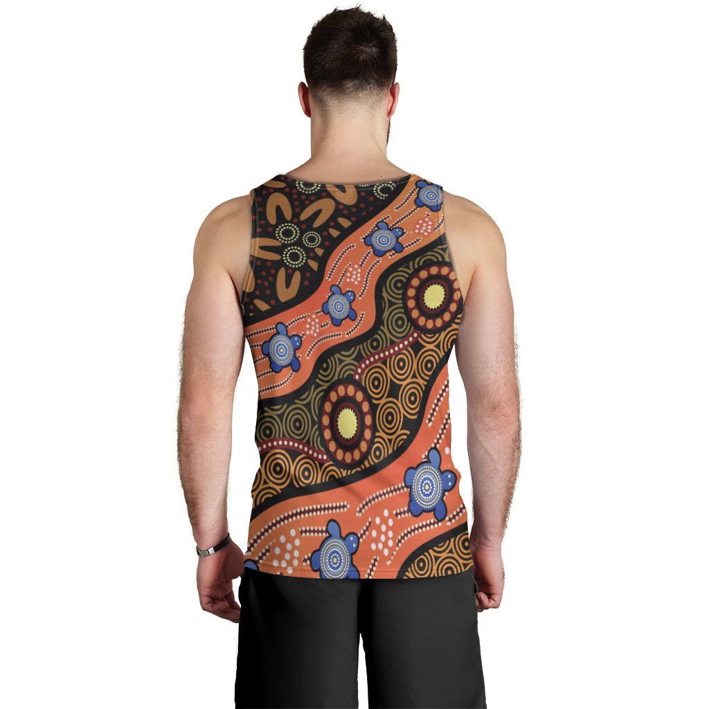 men-tank-aboriginal-dot-unique-style-turtle