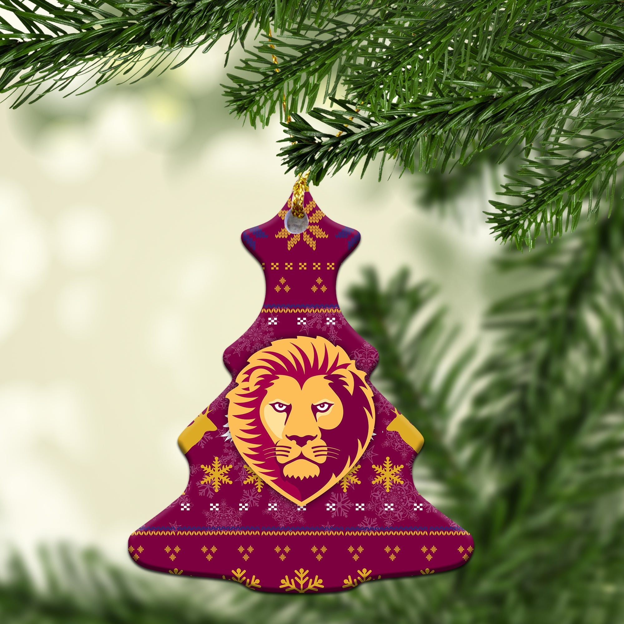 brisbane-lion-christmas-ornament-christmas-ugly-style