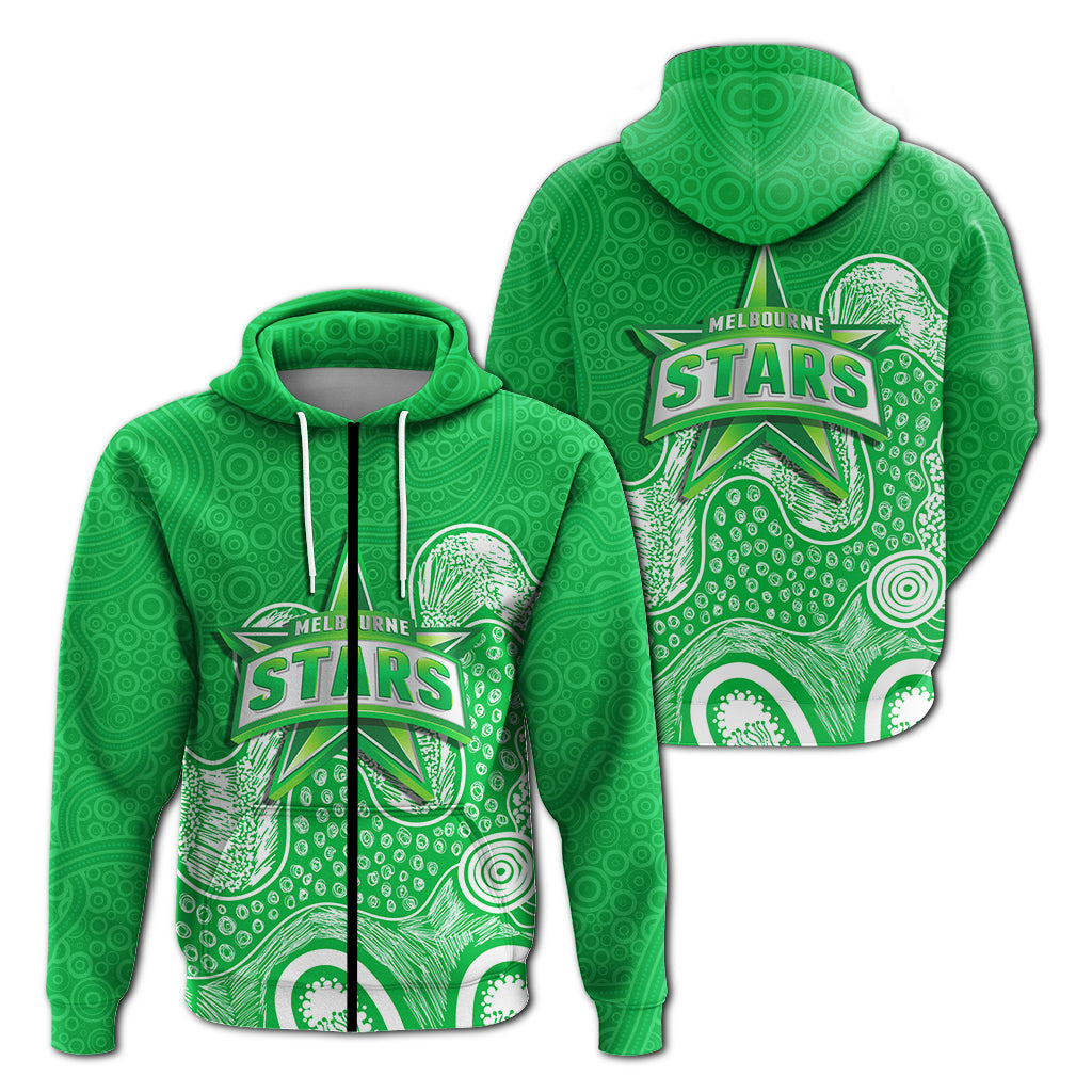 melbourne-stars-zip-hoodie-aboriginal-style-of-dot-lt12