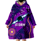 Storm Rugby ANZAC Day Camouflage Indigenous Art Wearable Blanket Hoodie - LT12