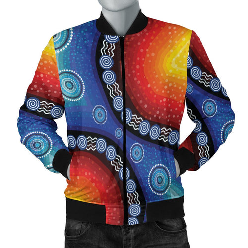 bomber-jacket-aboriginal-color-dot-painting