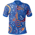 kid-aboriginal-polo-shirt-indigenous-footprint-patterns-blue-color