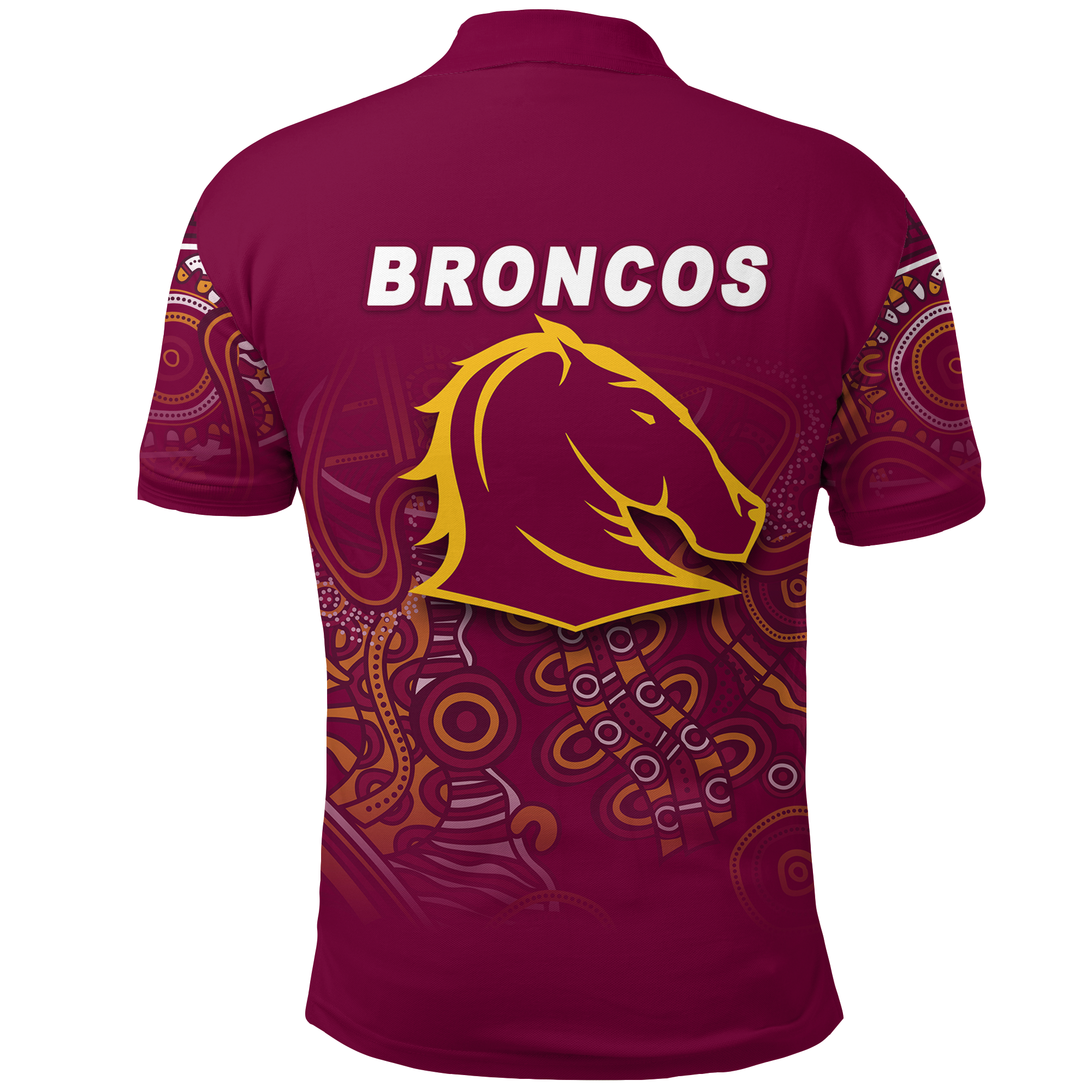 Brisbane Broncos Rugby Indigenous Polo Shirt - LT12