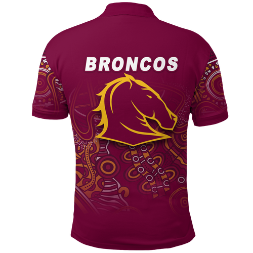Brisbane Broncos Rugby Indigenous Polo Shirt - LT12