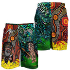 Australia Aboriginal Kangaroo Combine New Zealand Maori Kiwi Bird Men Short - LT2