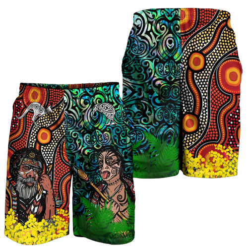 Australia Aboriginal Kangaroo Combine New Zealand Maori Kiwi Bird Men Short - LT2