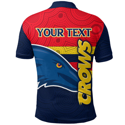 custom-personalised-adelaide-crows-polo-shirt-aboriginal-dot-painting