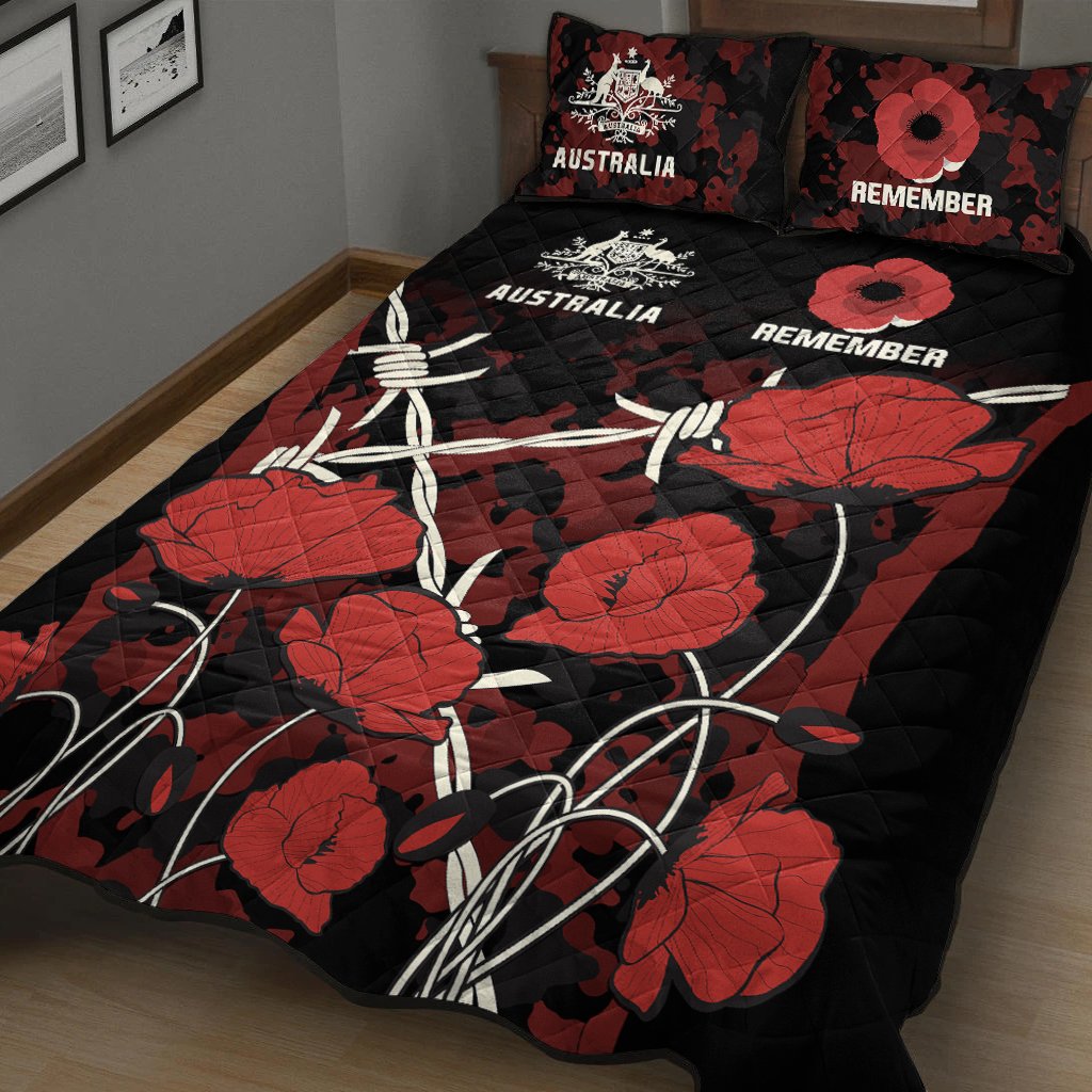 anzac-quilt-bed-set-anzac-with-remembrance-poppy-flower