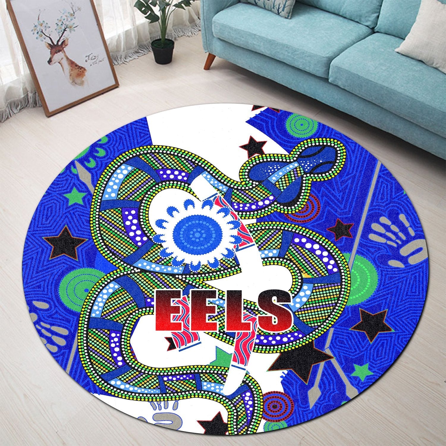 eels-naidoc-week-color-round-carpet