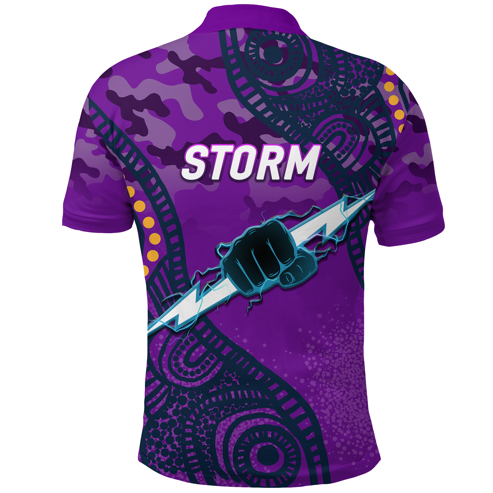 Storm Rugby ANZAC Day Camouflage Indigenous Art Polo Shirt - LT12