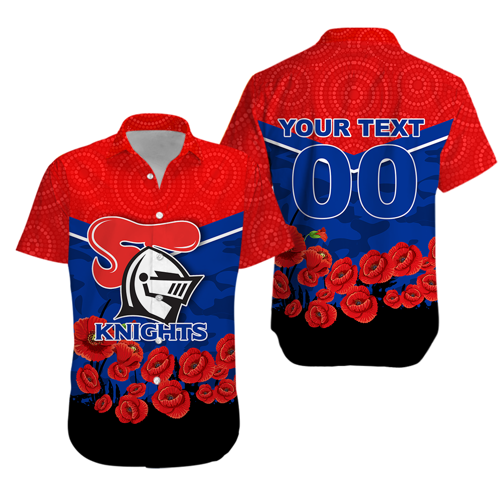 (Custom Personalised) Newcastle Knights Anzac Day Indigenous Art Hawaiian Shirt