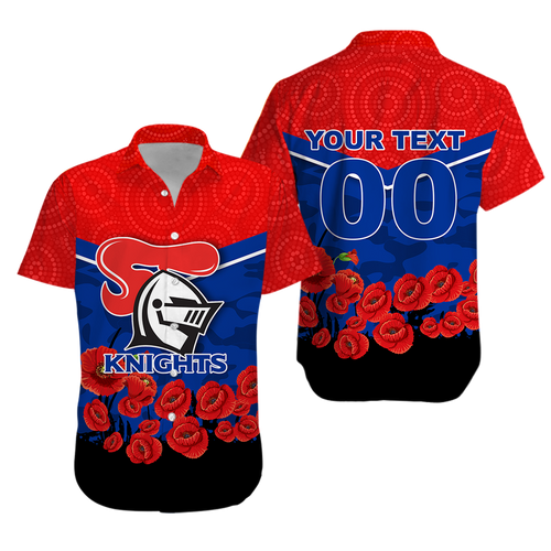 (Custom Personalised) Newcastle Knights Anzac Day Indigenous Art Hawaiian Shirt