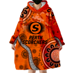 Perth Scorchers ANZAC Day Aboriginal Wearable Blanket Hoodie - LT12