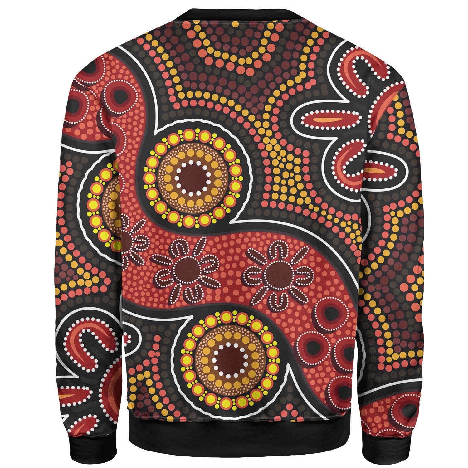 custom-aboriginal-sweatshirt-indigenous-circle-dot-painting-style
