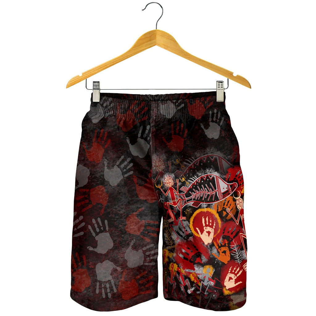 aboriginal-mens-shorts-indigenous-fish-hand-art