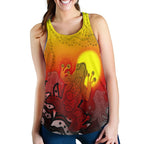 Aboriginal Women's Racerback Tank - Indigenous Frog (Red) - Vibe Hoodie