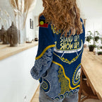 Cowboys Rugby NAIDOC 2022 Aboriginal Women Off Shoulder Sweater - LT12