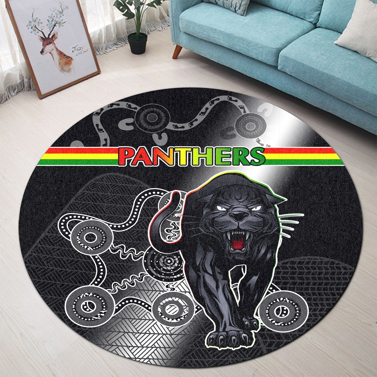 black-panthers-round-carpet-original-simple