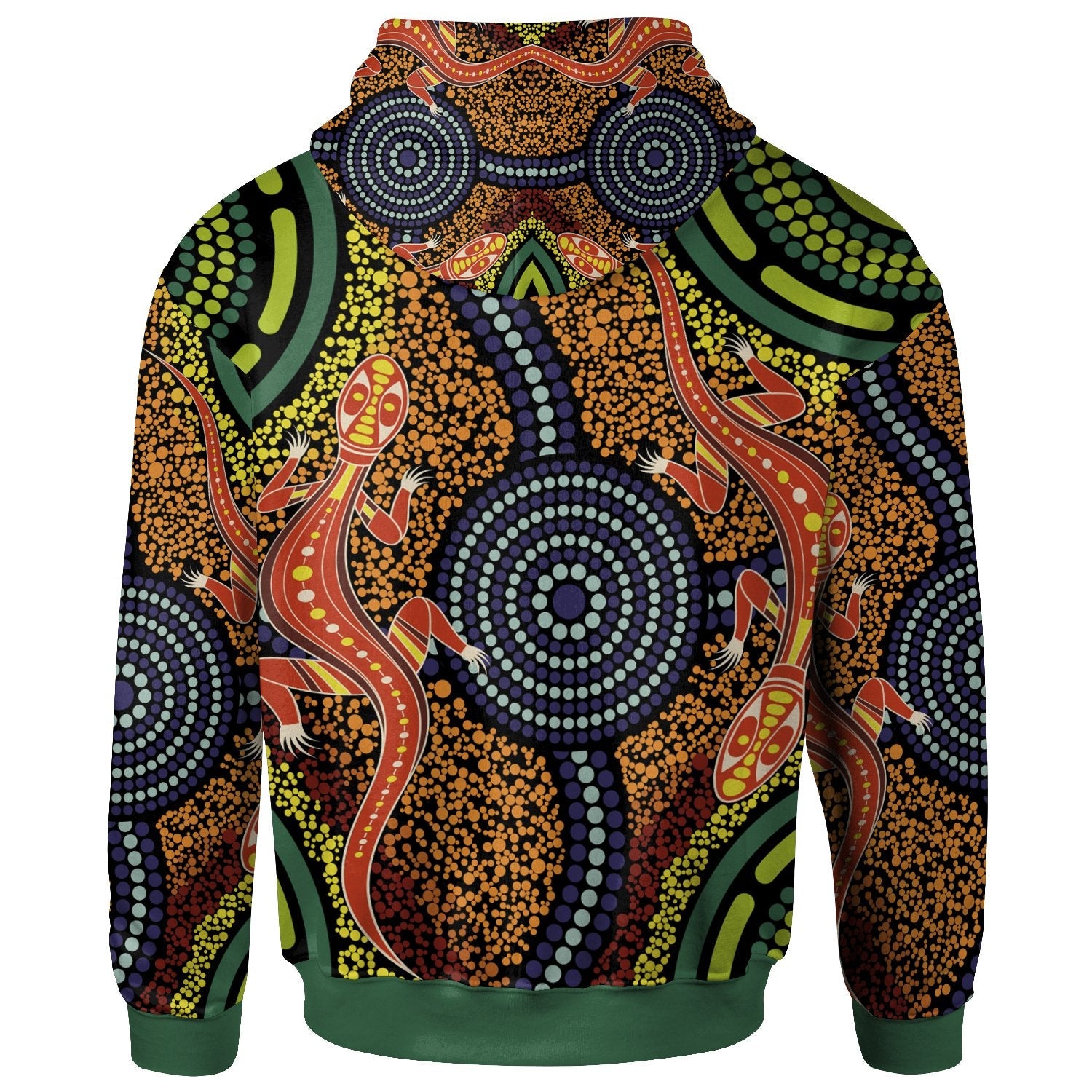 aboriginal-hoodie-aboriginal-two-lizards-dot-painting-circle