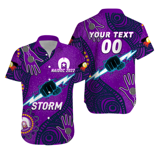 (Custom Personalised) Storm Rugby NAIDOC 2022 Aboriginal Hawaiian Shirt