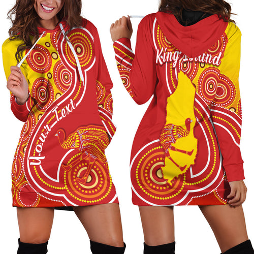 custom-personalised-king-island-hoodie-dress-emu-aboriginal-tasmania-australia