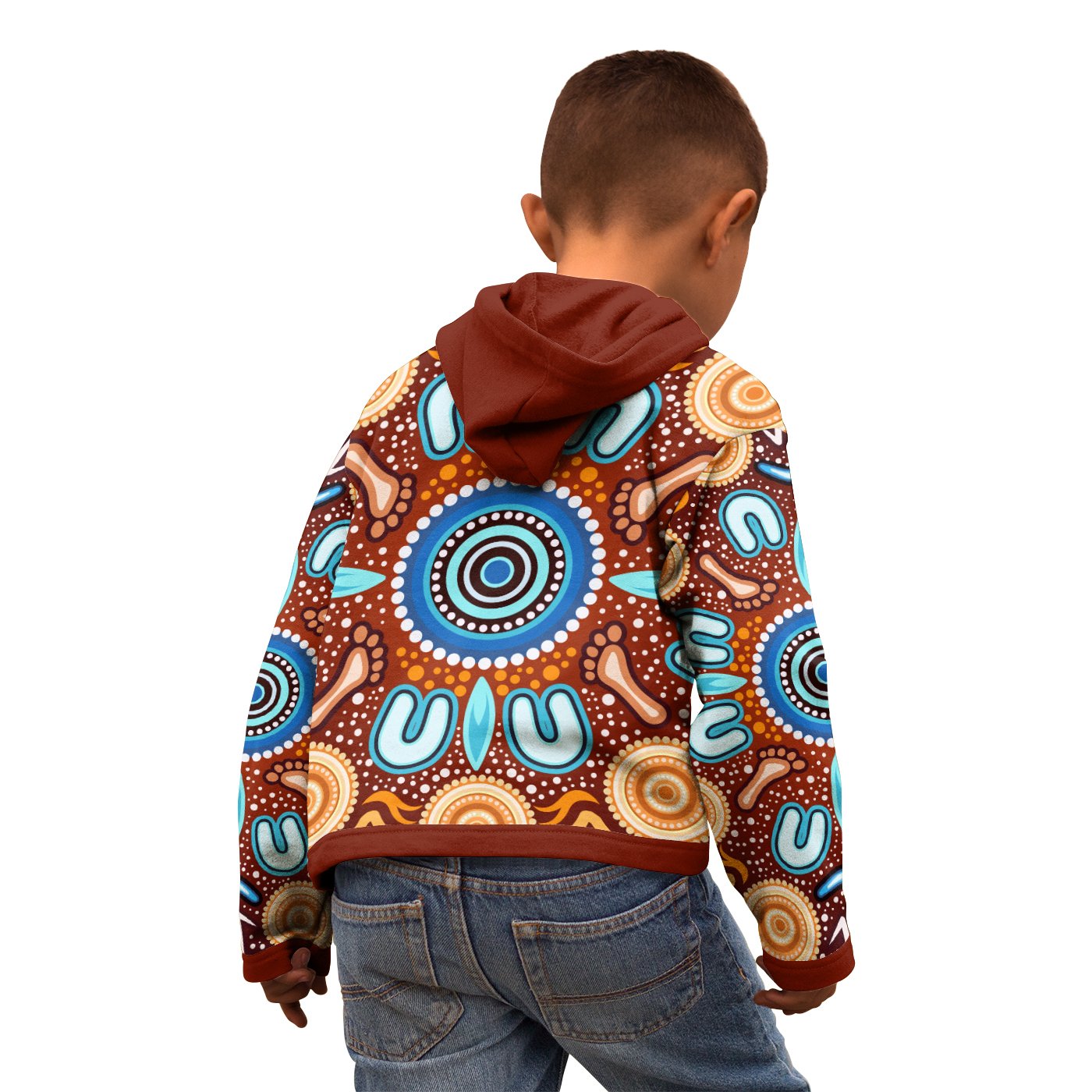 aboriginal-kid-zip-up-hoodie-indigenous-circle-dot-painting-ver02