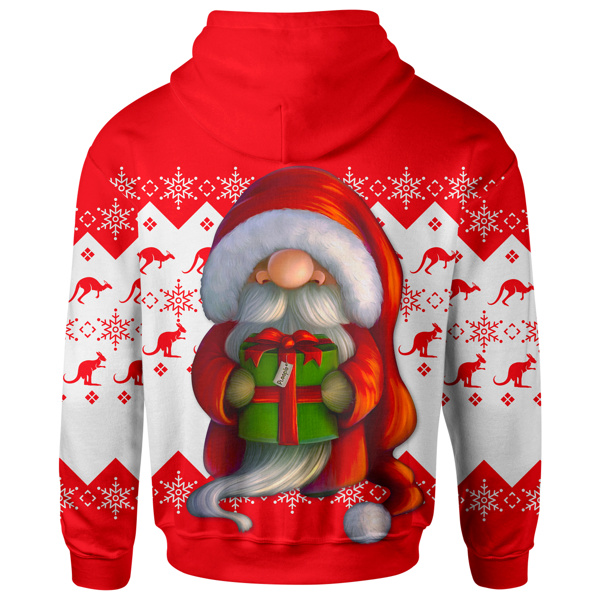 christmas-hoodie-christmas-gnome-hoodie-kangaroo-snowflakes-unisex