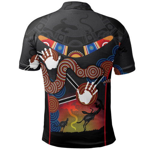 kid-aboriginal-polo-shirt-australian-boomerang-and-snake-indigenous-art