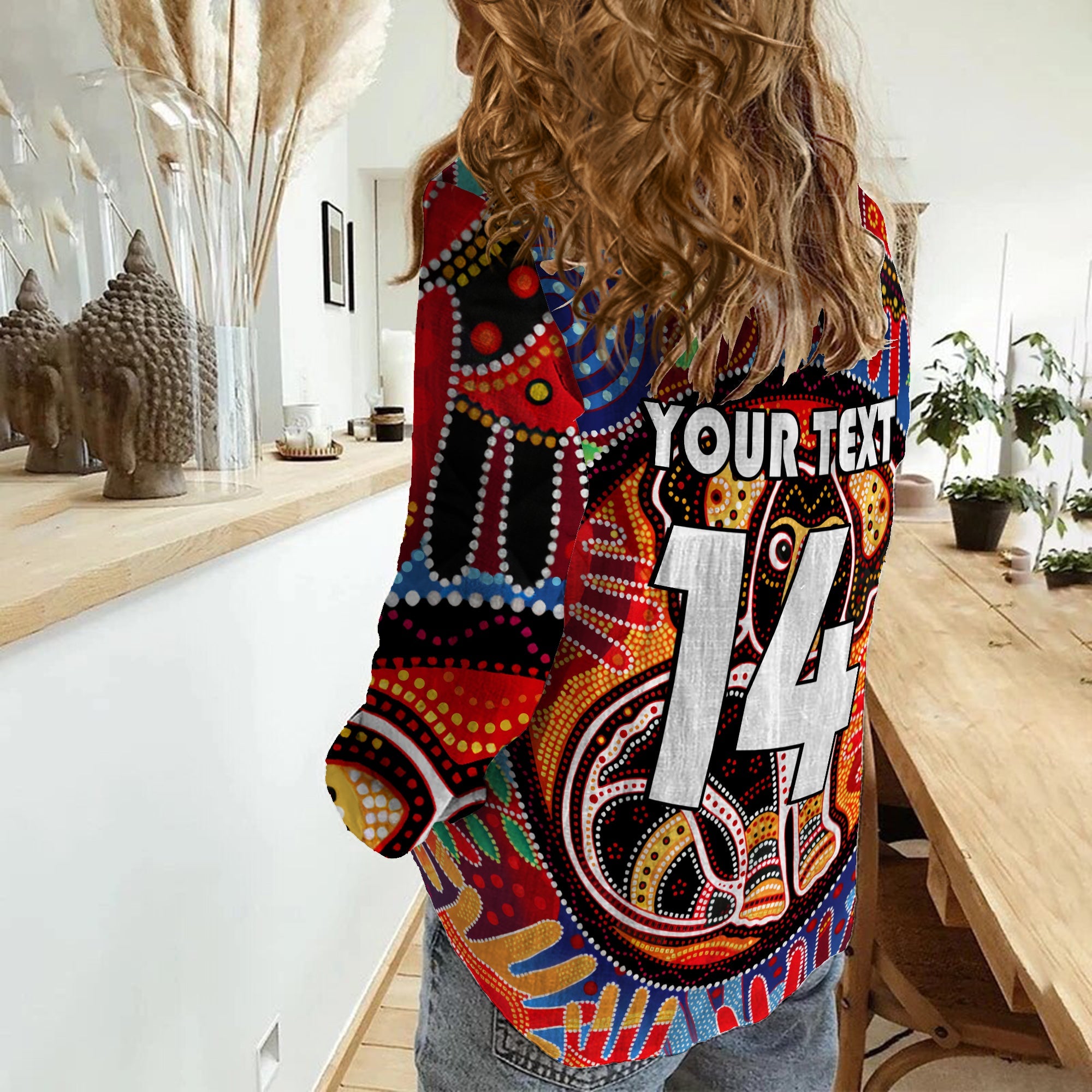 custom-text-and-number-women-casual-shirt-aboriginal-koala-and-hand-art-dot-painting