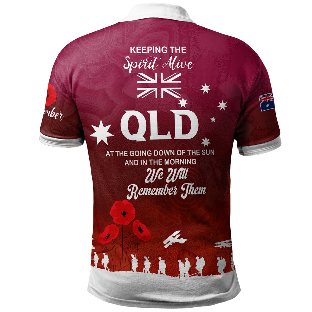 australia-queensland-anzac-custom-polo-shirt-keeping-the-spirit-alive-polo-shirt